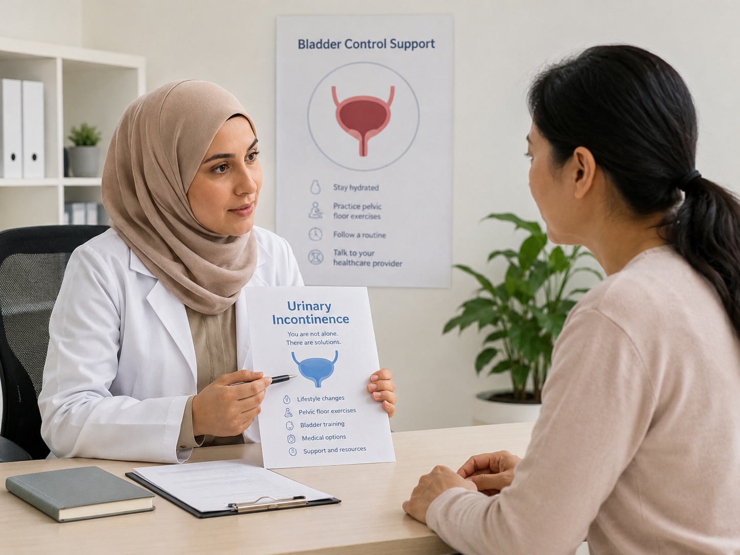 Urinary incontinence consultation